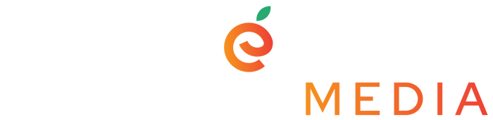 Der Text "Clementine MEDIA" in Weiß und Orange ist auf grünem Hintergrund zu sehen.